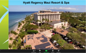Slide showing Hyatt Regency Maui Resor and Spa, aerial view.